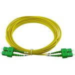 BlueOptics Duplex LWL Patchkabel, SC-APC/SC-APC, 2 Meter, Singlemode E9/125Âµm, G.657.A1, OS2, Eingangsdämpfung: unter 0.2dB, Markenfaser, LSZH gelb, 2.0mm Tube, Keramik Ferrule, inkl. Messprotokoll (SFP3232BU2MM)
