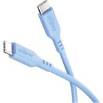 Goobay USB-C-Silikonkabel, 1,5 m, blau (77741)