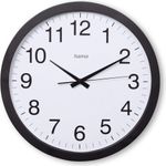 Hama Wanduhr Aruba, Ø 40 cm, geräuscharm, Schwarz (00185876)
