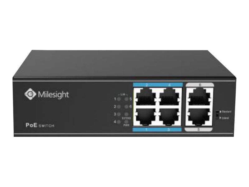 Milesight MS-S0204-EL PoE Switch 4 Ports Schwarz
