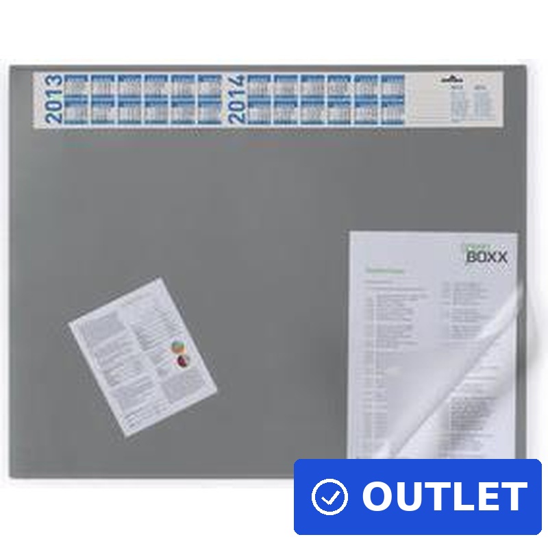DURABLE Schreibunterlage Vollsichtpl/Kalender 65x52cm grau (720410) (geöffnet)