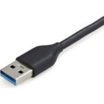 StarTech.com 4 Port USB 3.0 Hub, 4x USB-A, 5Gbps Laptop/Desktop USB Type-A Hub, USB Bus Powered, 27,90cm (11") Long Cable with Cable Management  (HB30AM4AB)