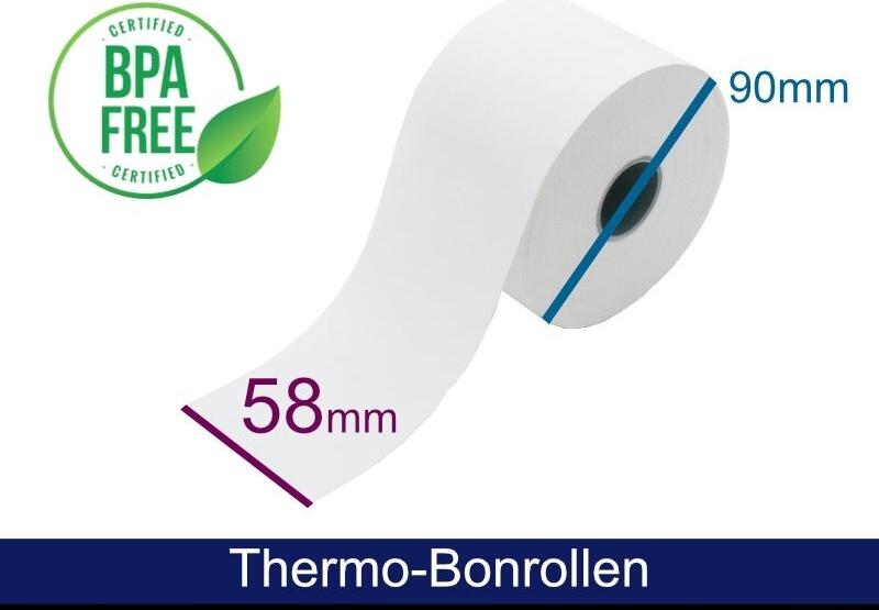 ARTDEV Thermorolle - 58 90 25.4 (B/D(max.)/K) **Innenwicklung** weiss (ADT589025-WI)