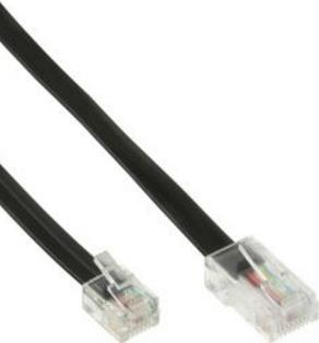 InLine® Modularkabel, RJ45 zu RJ12 Stecker / Stecker, 6-adrig, 15m (18649)