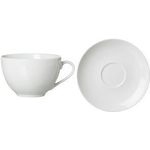 Snap by R & B Cappuccinoobertasse "BIANCO", 0,3 Liter aus Porzellan, spülmaschinenfest, konisch - 4 Stück (78794)