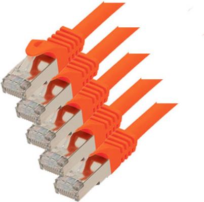 SCONN TP-Patchkabel S/FTP PIMF Rohkabel Cat.7 (VE5) orange 5,0m