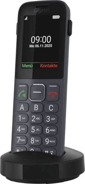Gigaset 600 Comfort SIM 2.4" Schnurlostelefon Schwarz