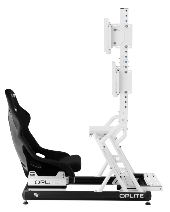 Oplite R8 On Top Single Monitorständer Flug-/Rennsimulator Weiß