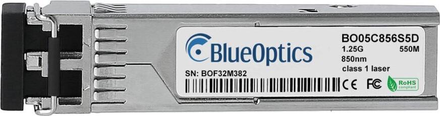 Kompatibler Lenovo 3269 BlueOptics BO05C856S5D SFP Transceiver, LC-Duplex, 1000BASE-SX, Multimode Fiber, 850nm, 550 Meter, DDM / DOM, 0°C/+70°C (3269-BO)