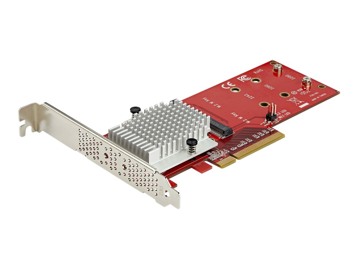 StarTech.com PEX8M2E2 Dual M.2 PCIe SSD-Adapter PCIe 3.0 x8 Rot