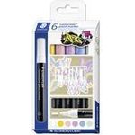 STAEDTLER Acrylmarker Lumocolor 6er-Set pastellfarbig (349 C6-1)