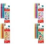 CARAN D'ACHE Fasermaler FIBRALO KAWAII Animals, 6er Set wasserbasierte, wasserlösliche Tinte, trocken oder nass - 1 Stück (185.803)