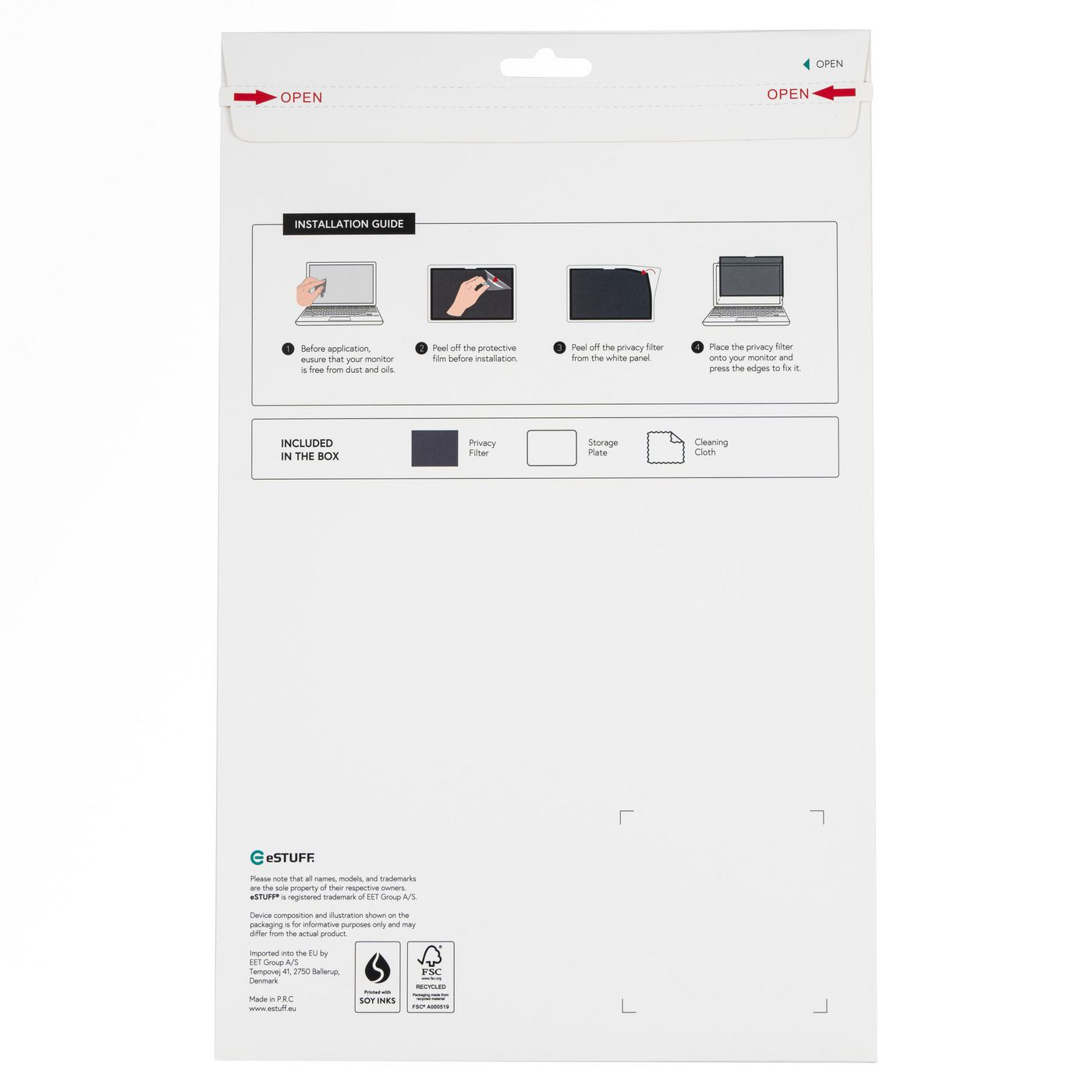 Gearlab eSTUFF GLBW10247171 Blickschutzfilter 10,2" Schwarz