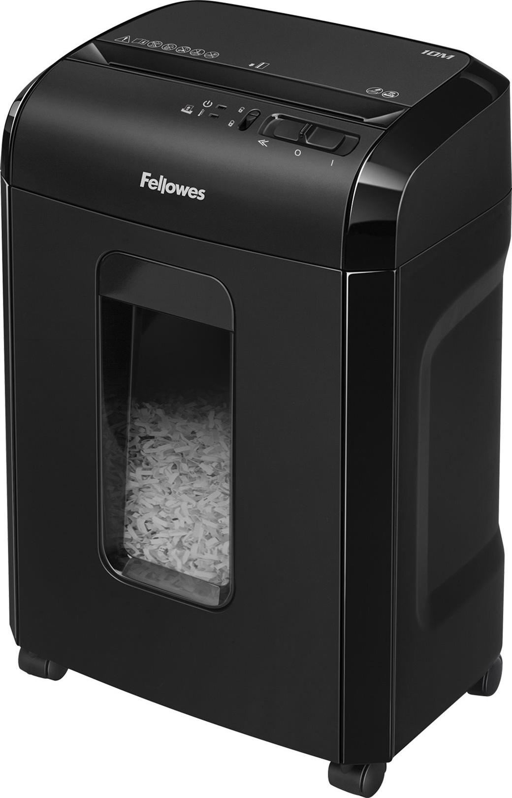 Fellowes Powershred 10M Aktenvernichter Mikro-Partikelschnitt P-5 Schwarz