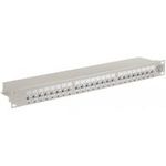 Wentronic Goobay CAT 6a 48,30cm (19")  Patch Panel, 24 Port, Grau - STP geschirmt, Grau (90855)