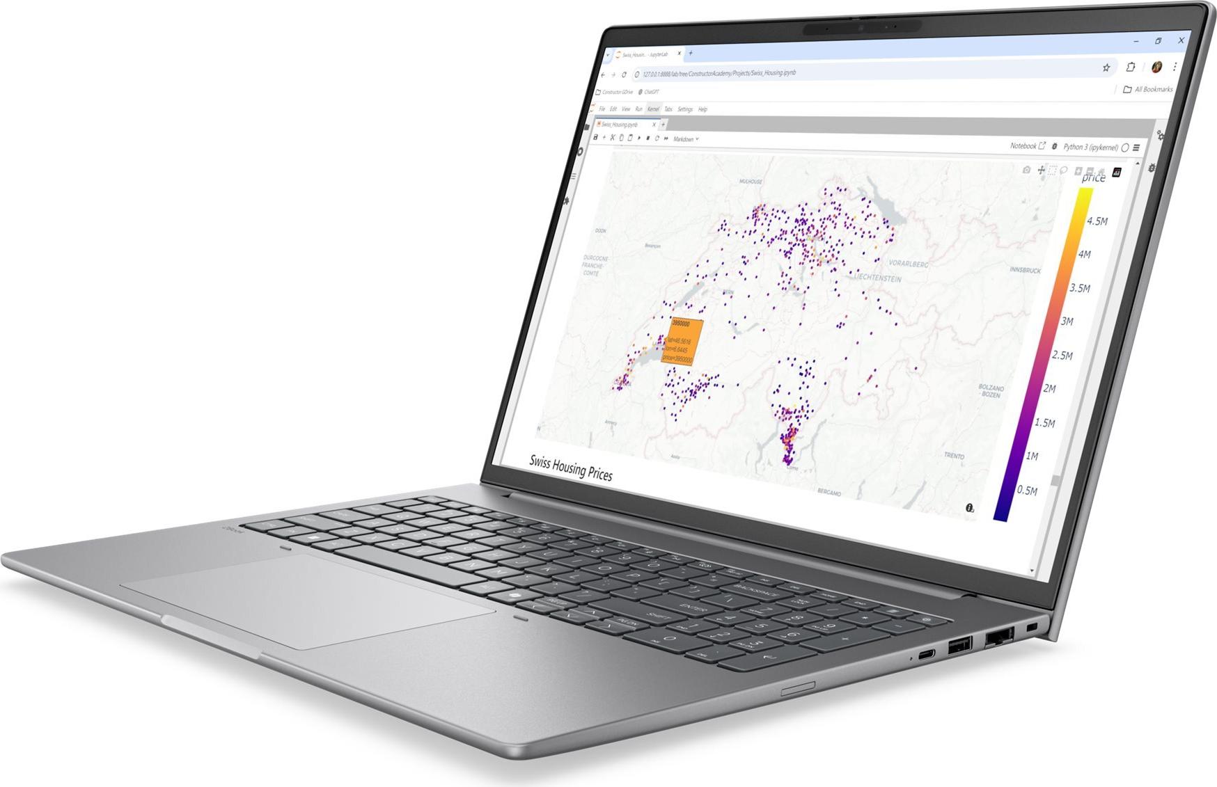 HP ZBook 8 G2i 16" Mobile Workstation Intel Core Ultra 7 32 GB RAM 1 TB SSD Meteor Silber Aluminium