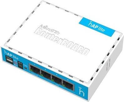 MikroTik hAP lite RouterOS L4 32MB RAM, 4xLAN, 2.4GHz 802.11bgn, WPS button (RB941-2nD)