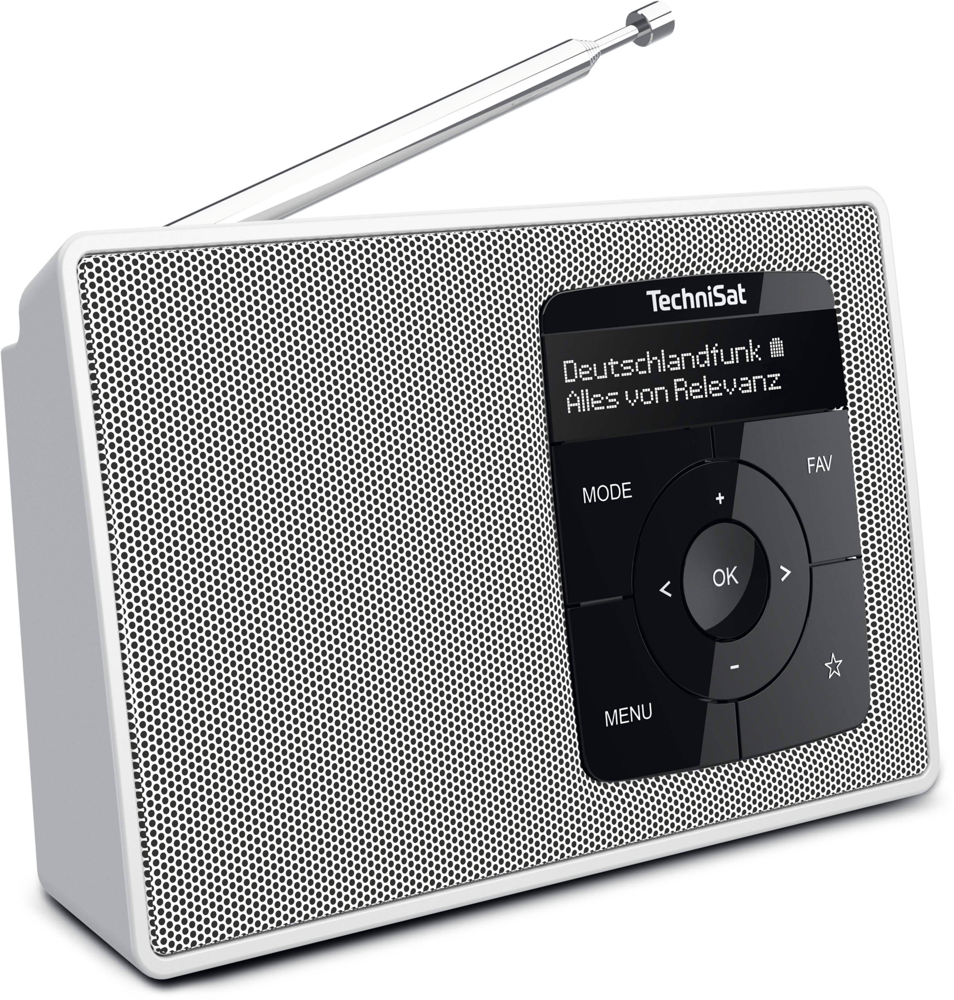 TechniSat DIGITRADIO 2 Tragbares Radio DAB+ FM Bluetooth Weiß