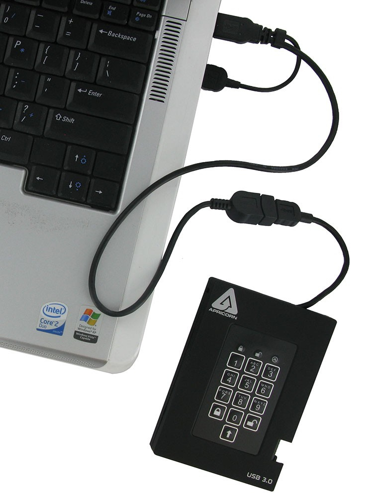 Apricorn Aegis Padlock Fortress A25-3PL256-S512F Externe SSD 512 GB USB 3.0 Schwarz
