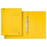 LEITZ Spiralhefter, DIN A4, Colorspankarton, gelb 320 g/qm, mit Spiralmechanik 80 mm, mit Beschriftungslinien, - 25 Stück (3040-00-15)