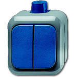 Busch Jaeger 1084-0-0839 Lichtschalter Blau - Grau (1084-0-0839)
