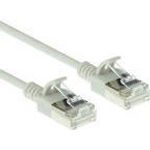 ACT Grey 0.15 meter LSZH U/FTP CAT6A datacenter slimline patch cable snagless with RJ45 connectors (DC7030)