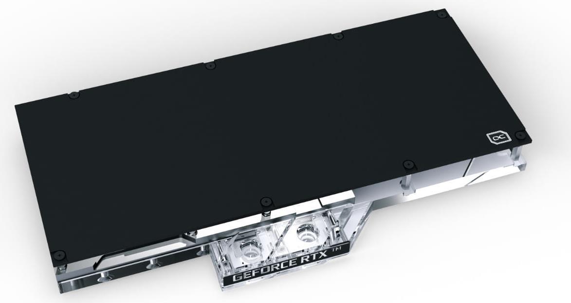 ALPHACOOL Eisblock Aurora Acryl GPX-N RTX 3090 TI FTW3 Ultra mit Backplate (transparent/silber)
