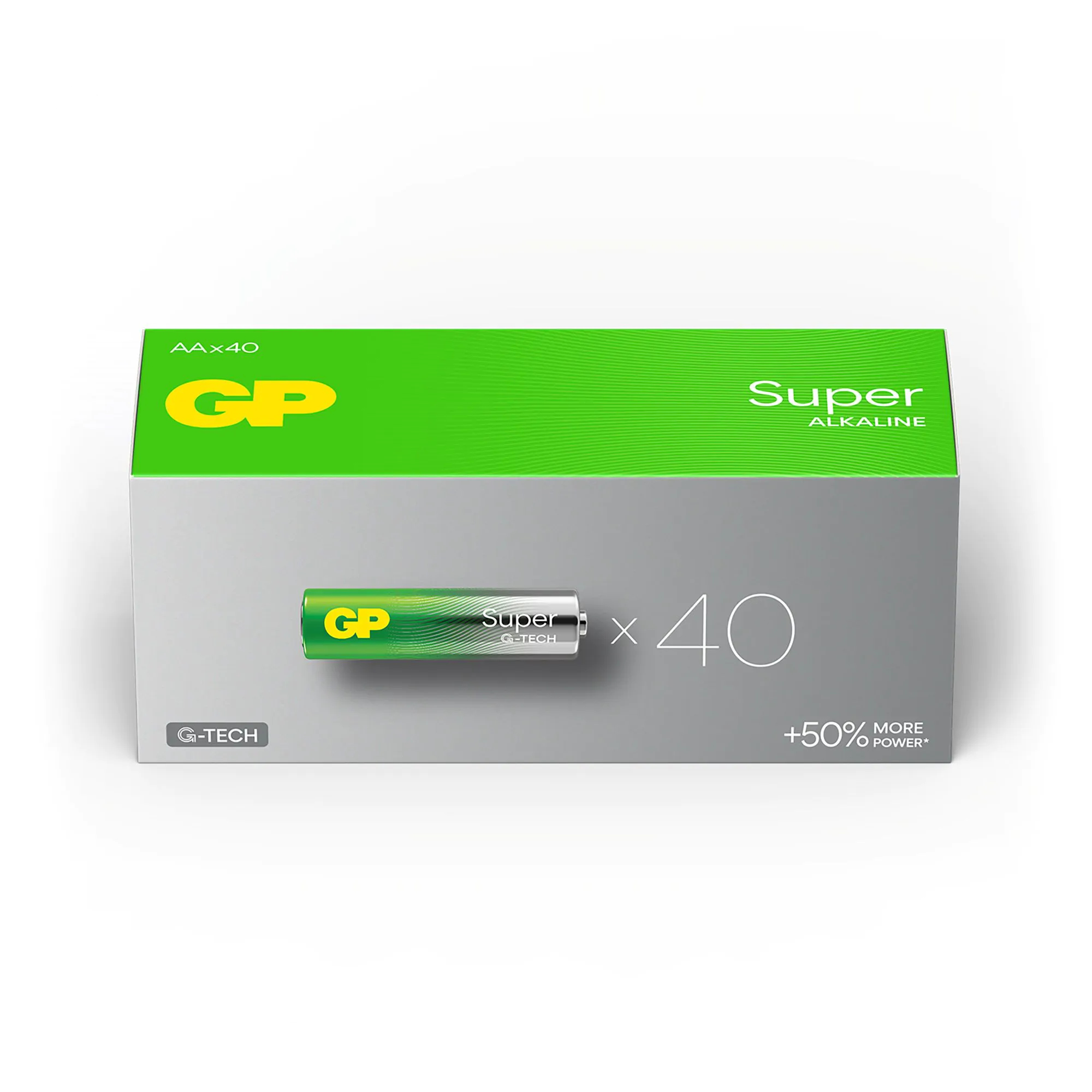 GP Super AA 1,5 V Alkalische Einwegbatterie 40 Stück Grün, Grau