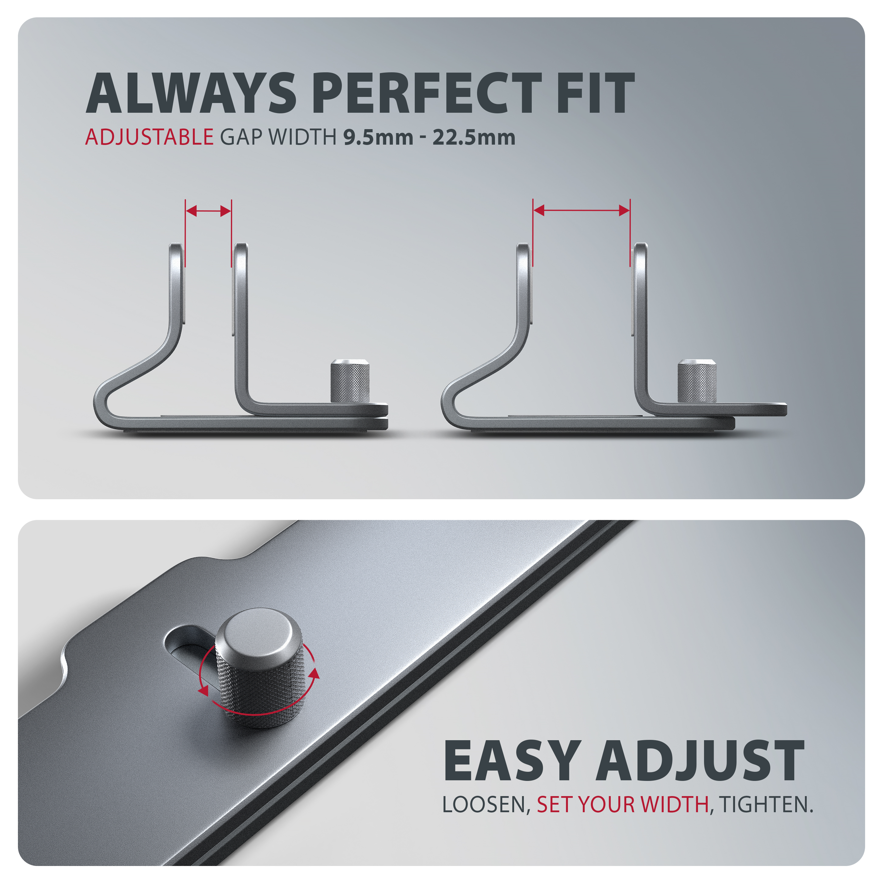 AXAGON STND-VG Vertikaler Laptop-Ständer Aluminium Grau