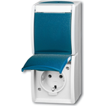 BJ Ocean Schuko Steckdose Klappdeckel Beschriftungsfeld 2-fach (2CKA002084A0702)