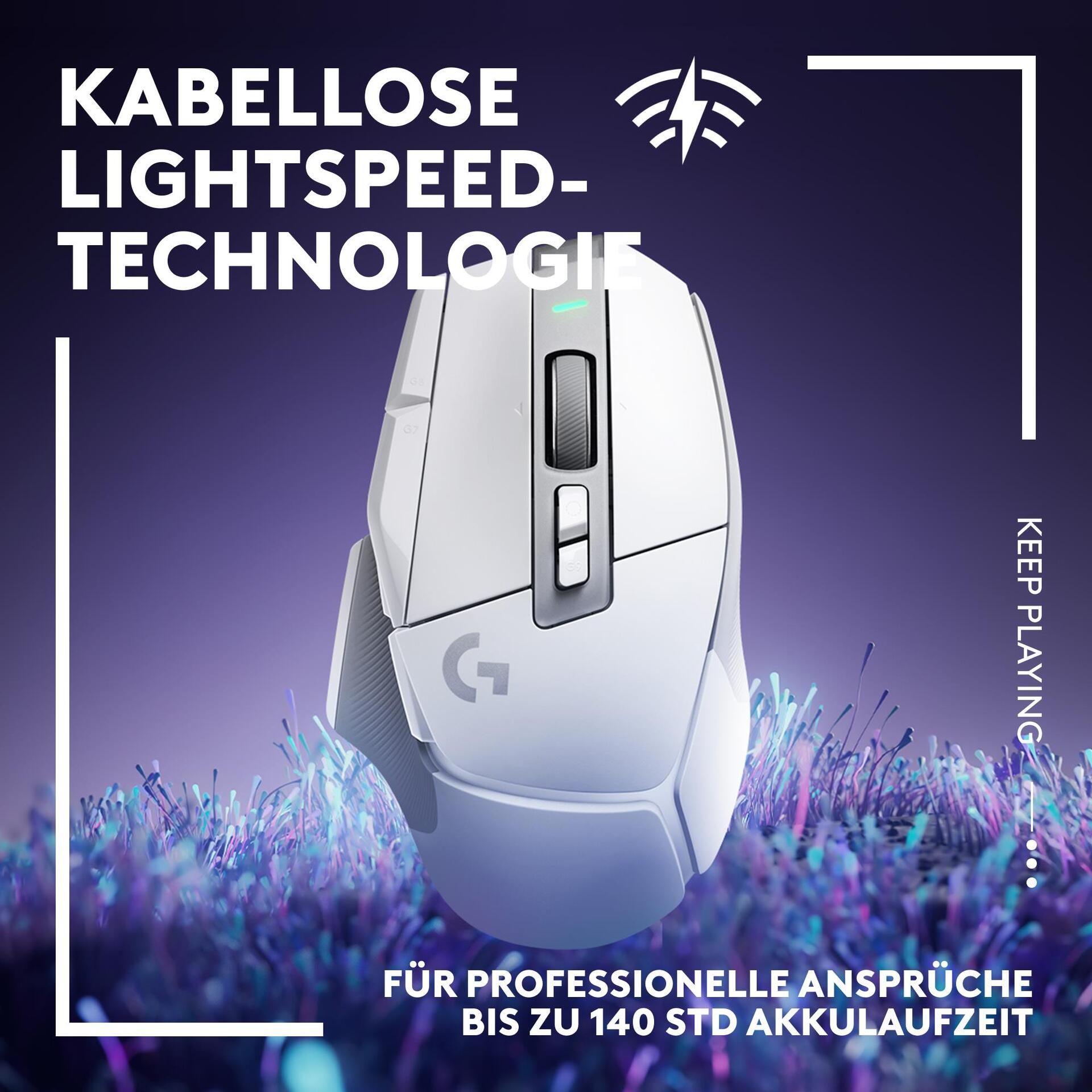 Logitech G G502 X LIGHTSPEED Gaming-Maus Weiß
