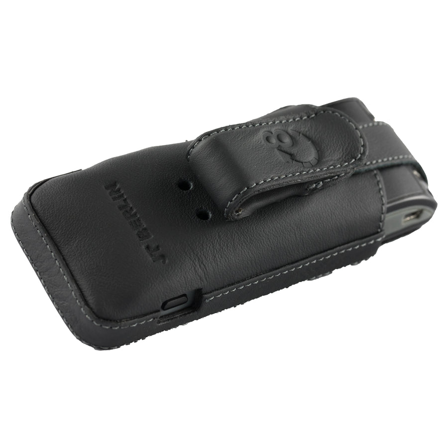 JT Berlin TurnLine Echtleder Gürteltasche für AVM FRITZ!Fon C6 Schwarz