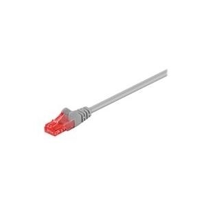 Wentronic Goobay CAT 6 Patchkabel, U/UTP, Grau, 10 m - LSZH halogenfrei, Kupfer (93675)