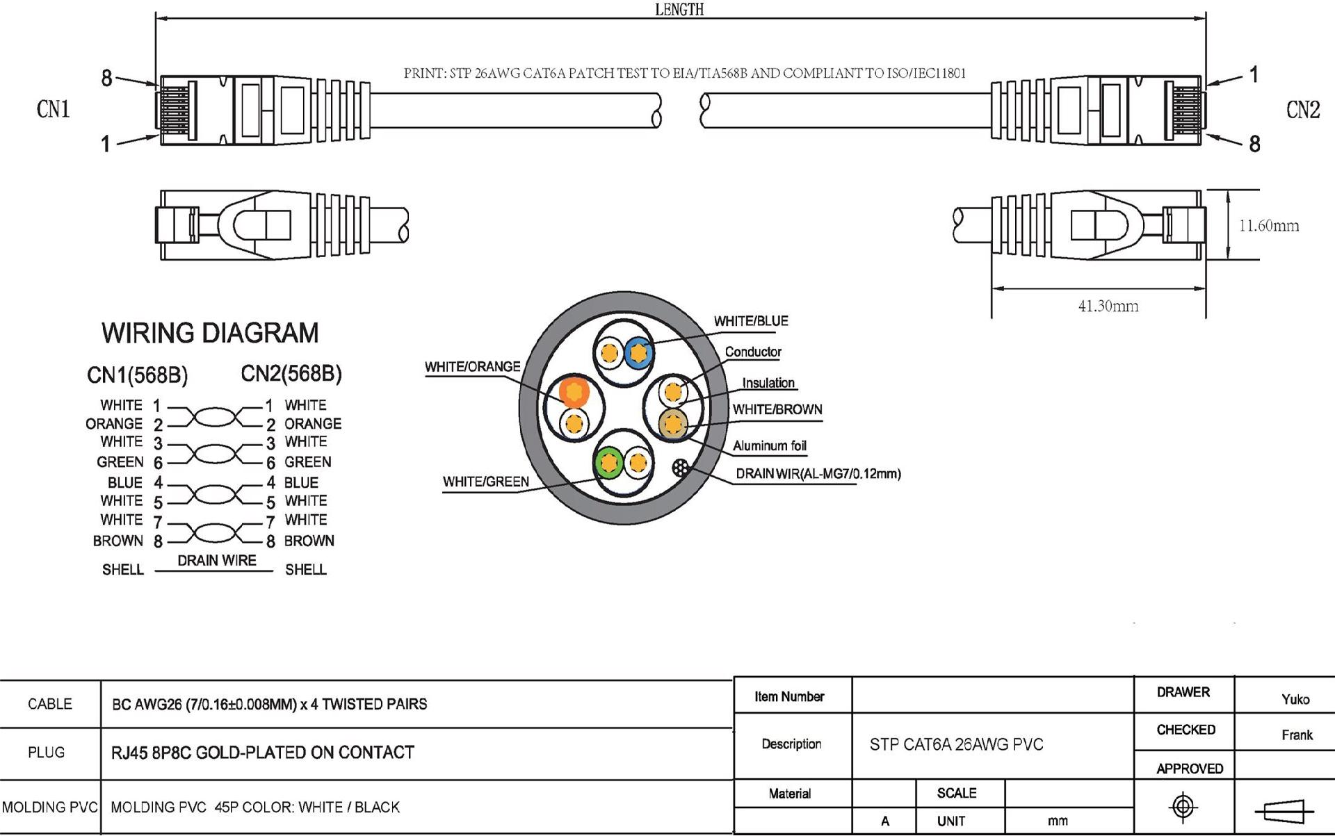 Vision 3 m CAT6-Kabel (TC 3MCAT6A/BL)