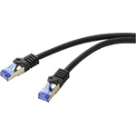 Renkforce RF-6830462 RJ45 Netzwerkkabel, Patchkabel CAT 6a S/FTP 2.00 m Schwarz 1 St. (RF-6830462)