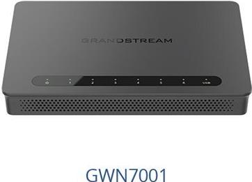 Grandstream GWN7000 Series GWN7001 Router Switch 6 Ports Gigabit Ethernet Schwarz