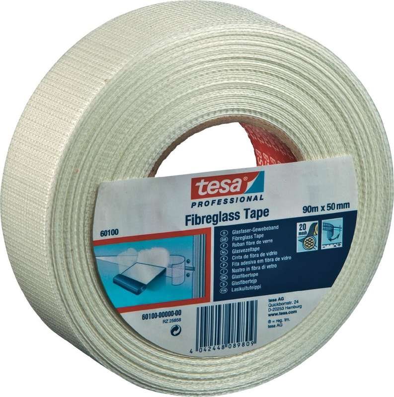 TESA Gewebeklebeband Weiß (L x B) 90 m x 50 mm Acryl Inhalt: 1 Rolle(n) (60100-0-0)