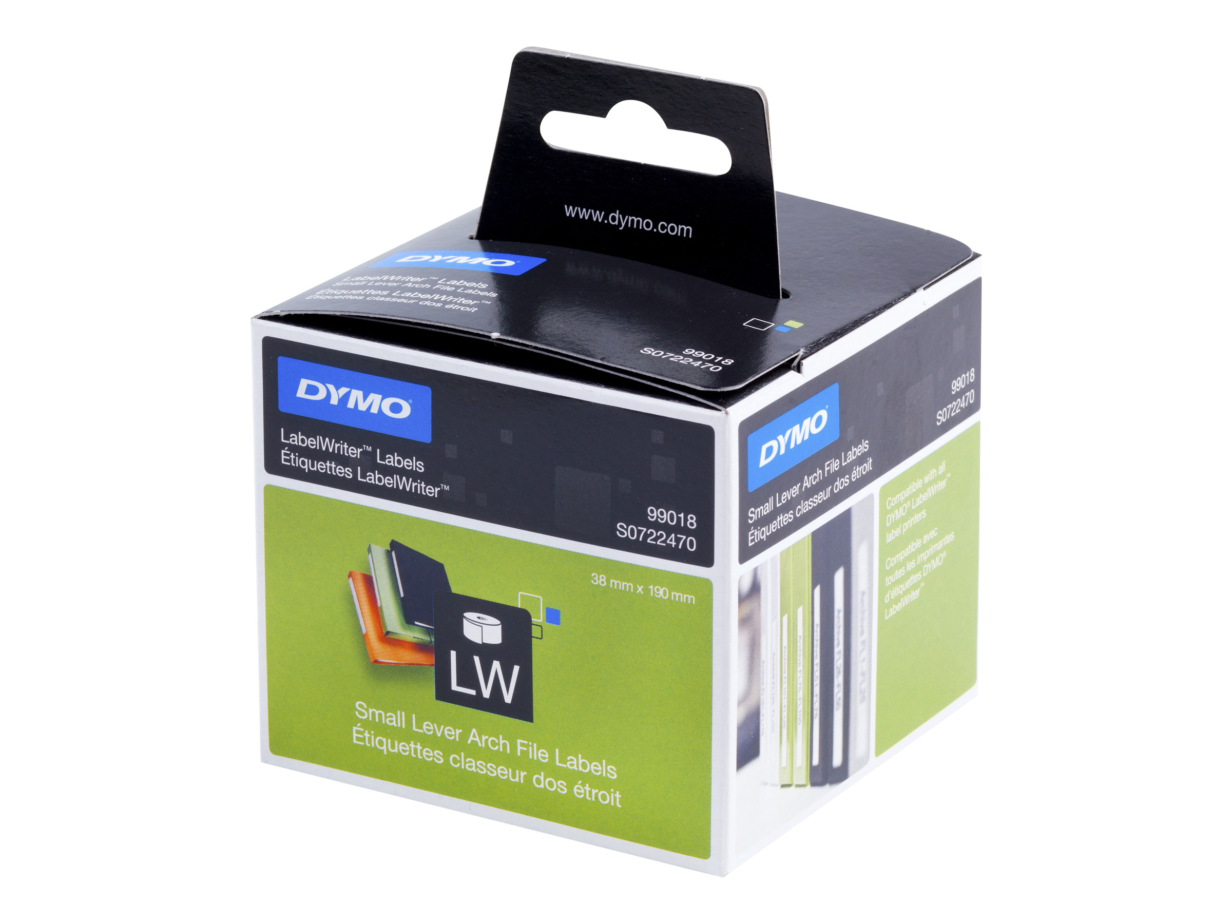DYMO LabelWriter Ordneretiketten 190 x 38 mm Weiß