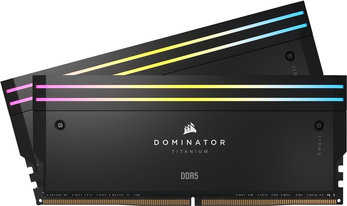 Corsair Dominator Titanium CMP48GX5M2B7000C36. Komponente für: PC, Speicherkapazität: 48 GB, Speicherlayout (Module x Größe): 2 x 24 GB, Interner Speichertyp: DDR5, Speichertaktfrequenz: 7000 MHz, Memory Formfaktor: 288-pin DIMM, CAS Latenz: 36 (CMP48GX5M2B7000C36)