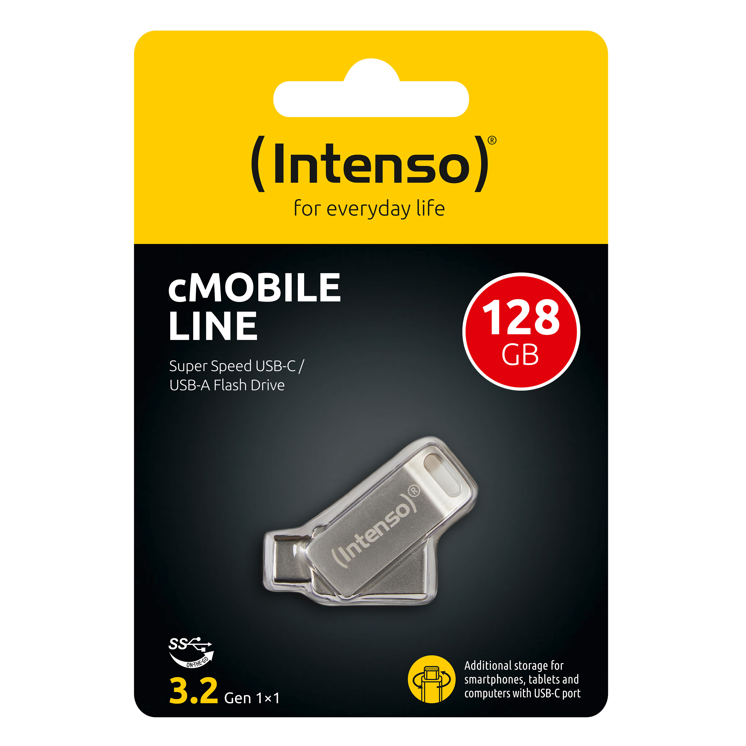 Intenso cMobile Line USB-Stick 128 GB USB 3.2 Gen 1 USB-A/USB-C Silber