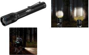 ANSMANN LED-Taschenlampe Adventure TA300BF, schwarz mit Gürtelclip, Lichtstrom: 300 Lumen, Leuchtdauer: - 1 Stück (1600-0761)