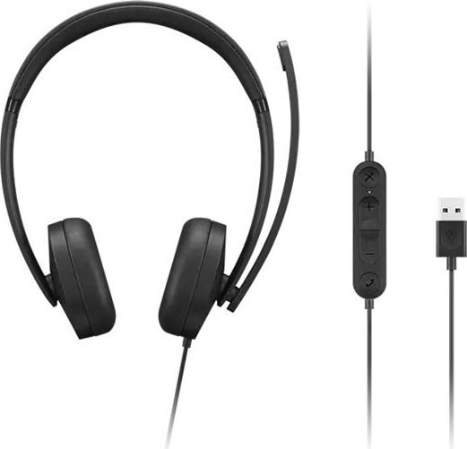 Lenovo Gen 2 USB-A Stereo On-Ear Headset Schwarz