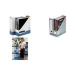 Fellowes Archiv-Stehsammler R-Kive SYSTEM, grau-weiß aus 100% recycelter Pappe, zu 100% wiederverwertbar (01860EU)