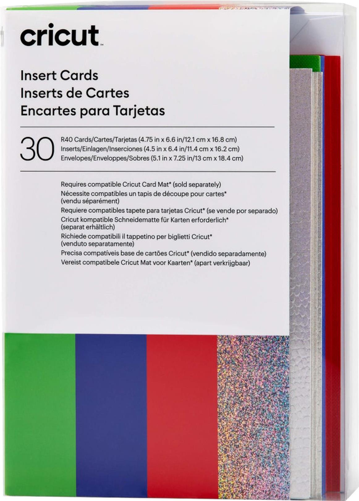 Cricut Insert Cards Rainbow R40 Kartenset Rot, Blau, Grün (2009471)