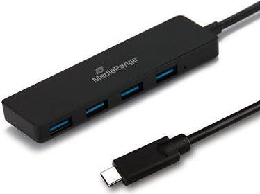 MediaRange MRCS508 Schnittstellen-Hub USB 3.2 Gen 1 (3.1 Gen 1) Type-C 5000 Mbit/s Schwarz (MRCS508)