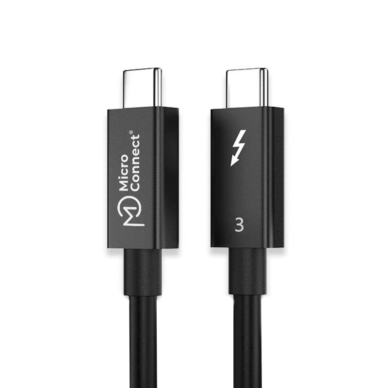 MicroConnect TB3010 Thunderbolt-Kabel 1 m 40 Gbit/s Schwarz