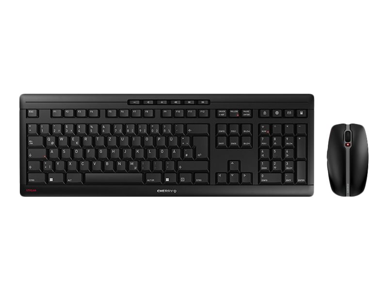 CHERRY STREAM DESKTOP RECHARGE Tastatur-und-Maus-Set 2.4 GHz QWERTZ Schwarz