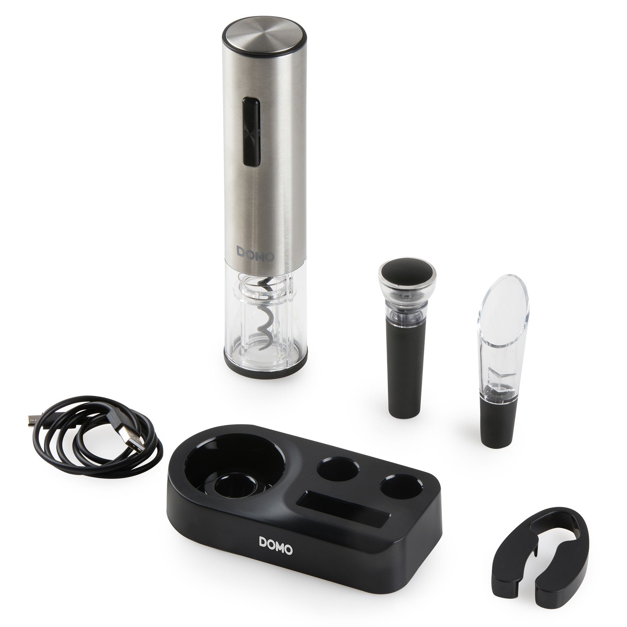 Domo DO3103 Wiederaufladbares Flaschenöffner-Set Schwarz