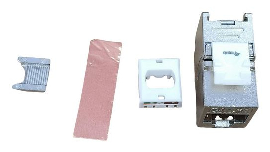 Equip Keystone Jack Cat.6A geschirmt werkzeuglos 8er-Set Silber