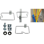 LogiLink Kabelführungsbügel, Stahl, 140 x 100 mm, verzinkt mit seitlich versetzter Montageplatte, 1 HE, - 1 Stück (OR112N)